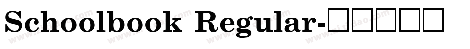Schoolbook Regular字体转换